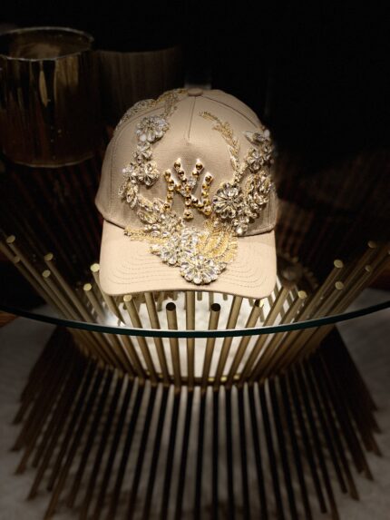 Golden Elegance Embellished Cap